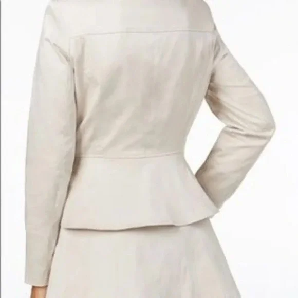 Maison Jules Oxford Preppy Pea Coat Small Double Breasted Peplum Trench jacket - Picture 9 of 10